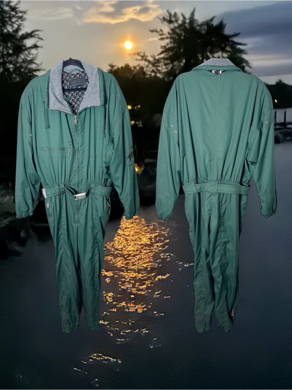 Bogner Green Men's Ski & Snowboard One-Piece Suit
